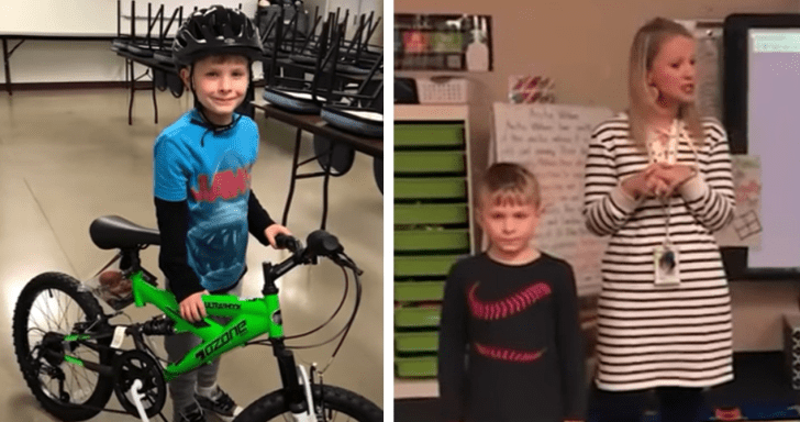 7-Year-Old Bikes On Highway To Find Help For Dad