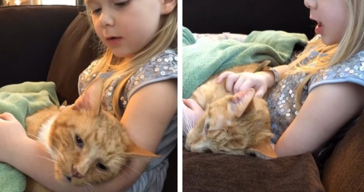 Little Girl Sings To Her Cat For The Last Time