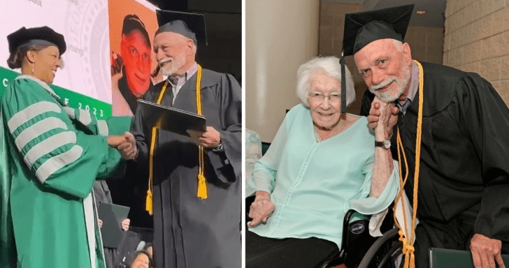 72-Year-Old Graduates From College As His 99-Year-Old Mom Watches