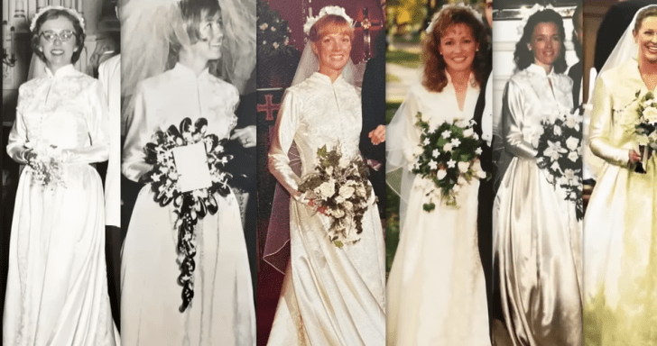 72-Year-Old Wedding Dress Has Been Passed Down Through 8 Brides And 3 Generation...