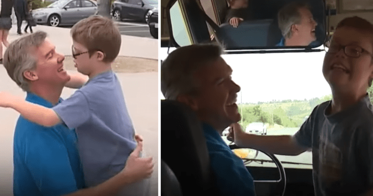 Incredible Dad Becomes School Bus Driver For His Son With Special Needs