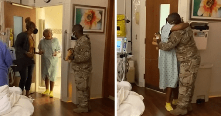 Pregnant Woman In Labor Gets Surprised By Army Husband Before Delivery