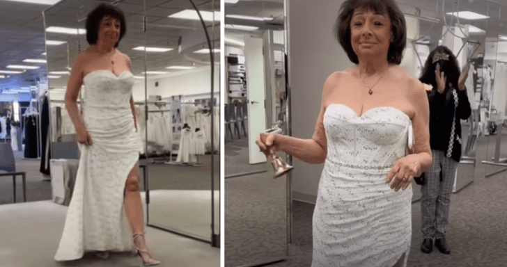 80-Year-Old Soon-To-Be Bride Goes Wedding Dress Shopping With Her Granddaughter