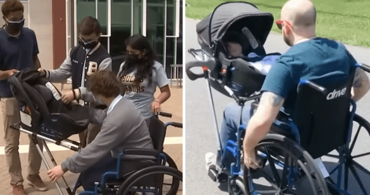 Group Of High School Students Invents A “Wheelchair-Stroller” For Their Teac...